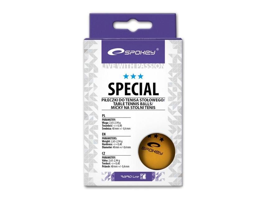 Pöytatennispallot Spokey Special 6 kpl oranssi kuvasuurennos