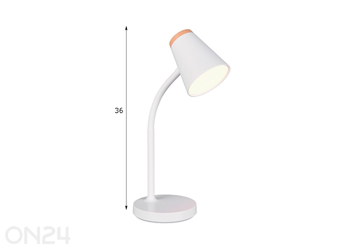Pöytävalaisin Aden LED kuvasuurennos mitat