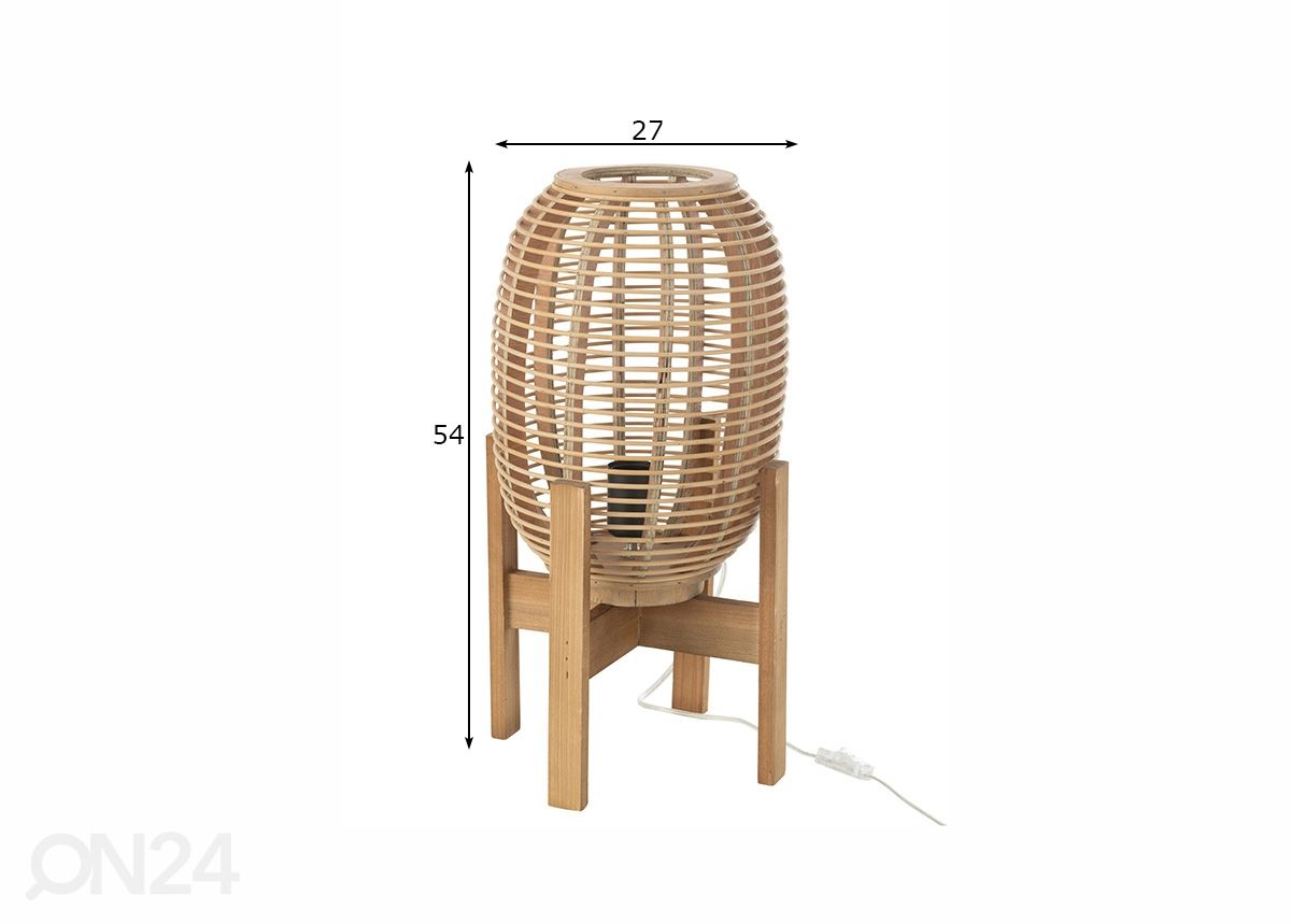 Pöytävalaisin Bamboo kuvasuurennos mitat