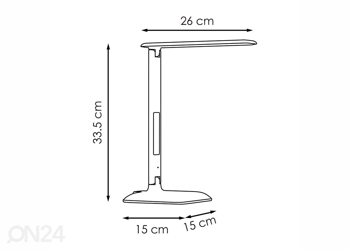 Pöytävalaisin Clock kuvasuurennos mitat