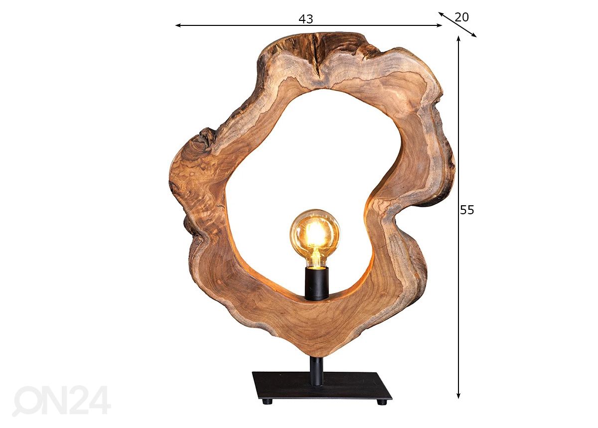 Pöytävalaisin Organic Artwork kuvasuurennos mitat