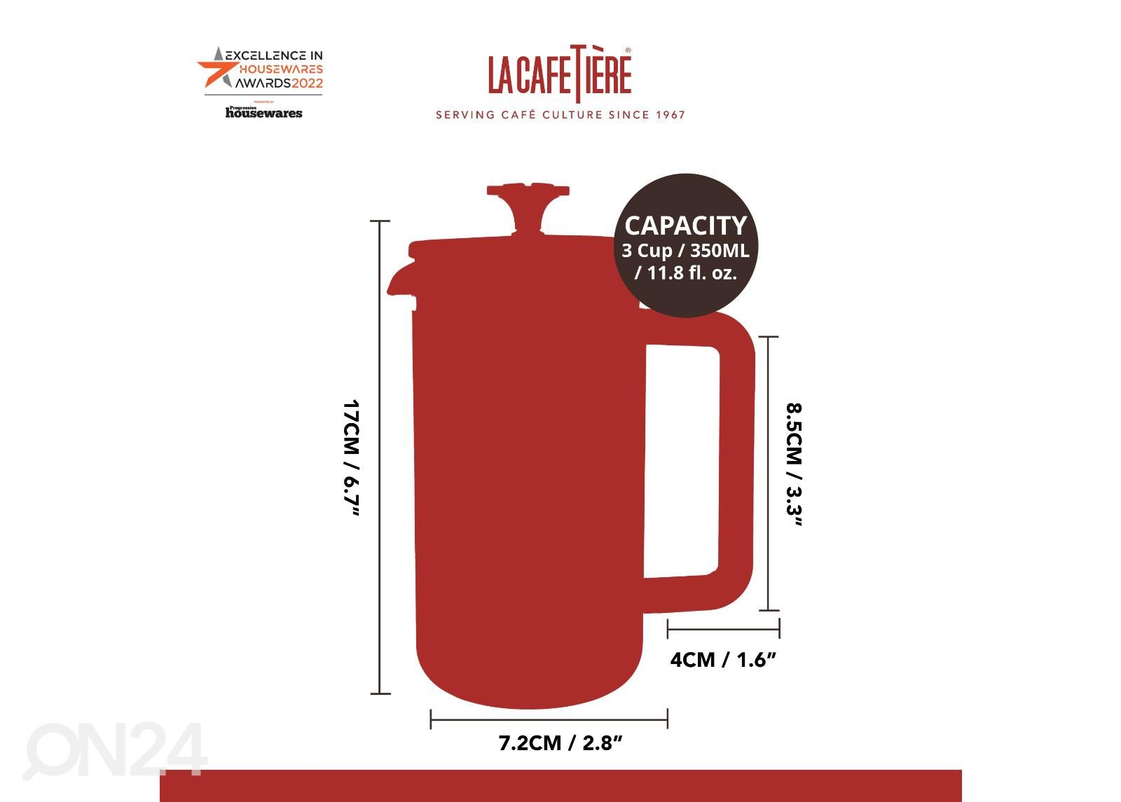 Pressopannu La Cafetière 350 ml kuvasuurennos mitat