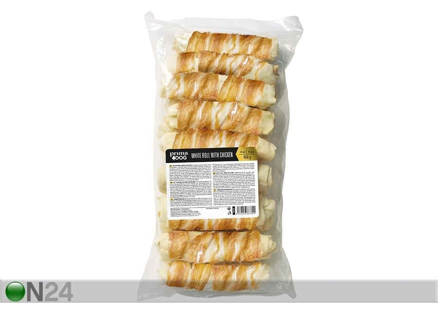 PrimaDog Kanapururulla 13 cm, 15 kpl, 550 g kuvasuurennos