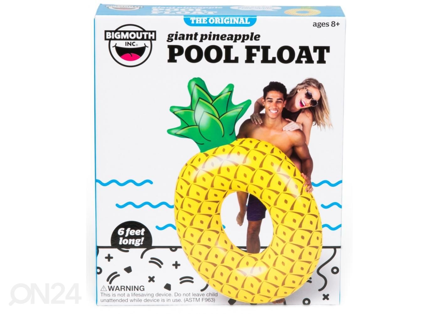 Puhallettava uimarengas Ananas MAX 183x117 cm kuvasuurennos