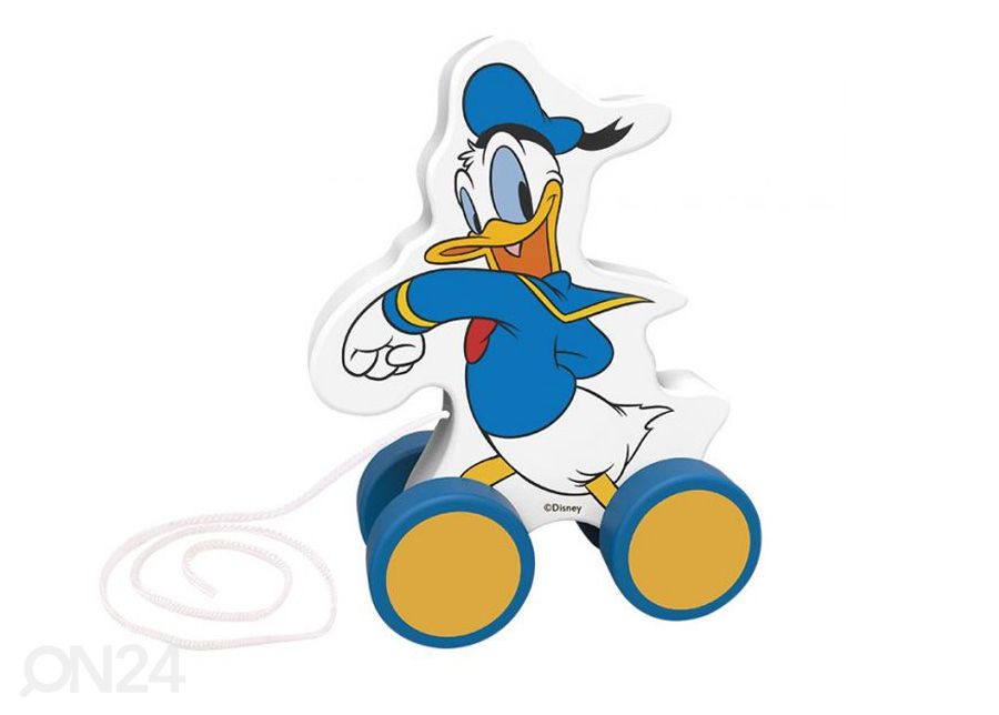 Puinen ankka Donald pyörillä kuvasuurennos