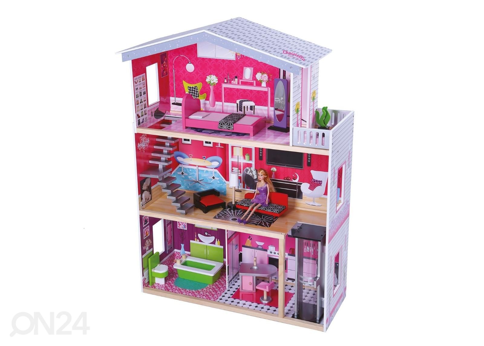 Puinen nukkekoti Christella Gerardo's Toys kuvasuurennos