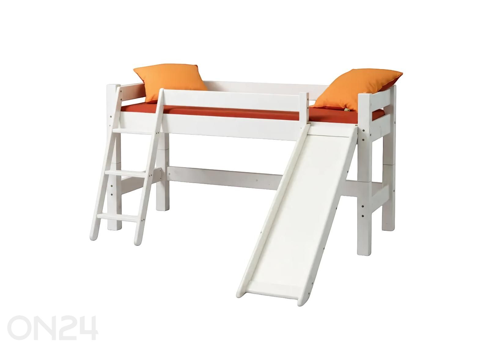 Puolikorkea parvisänky liukumäellä MOBY 90x200 cm kuvasuurennos