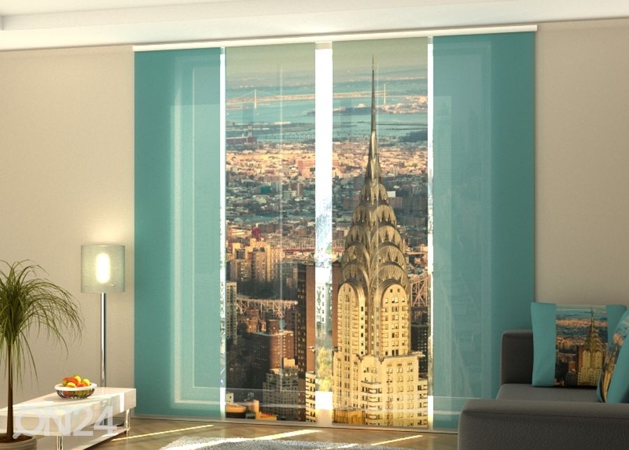 Puolipimentävä paneeliverho Chrysler Building 1 240x240 cm kuvasuurennos