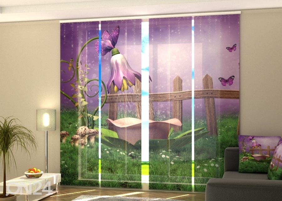 Puolipimentävä paneeliverho Fairy shower 240x240 cm kuvasuurennos