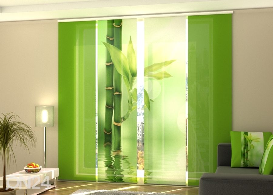 Puolipimentävä paneeliverho Green Bamboo 240x240 cm kuvasuurennos