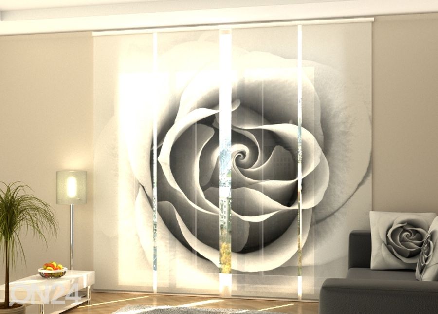 Puolipimentävä paneeliverho Grey Rose 240x240 cm kuvasuurennos