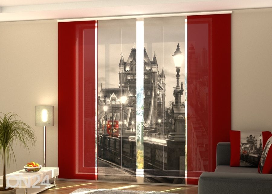 Puolipimentävä paneeliverho London 240x240 cm kuvasuurennos