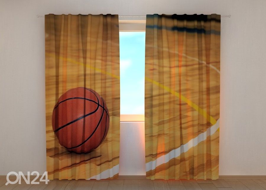 Puolipimentävä verho BASKETBALL 240x220 cm kuvasuurennos