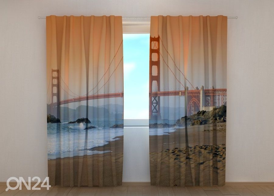 Puolipimentävä verho BRIDGE 1, 240x220 cm kuvasuurennos