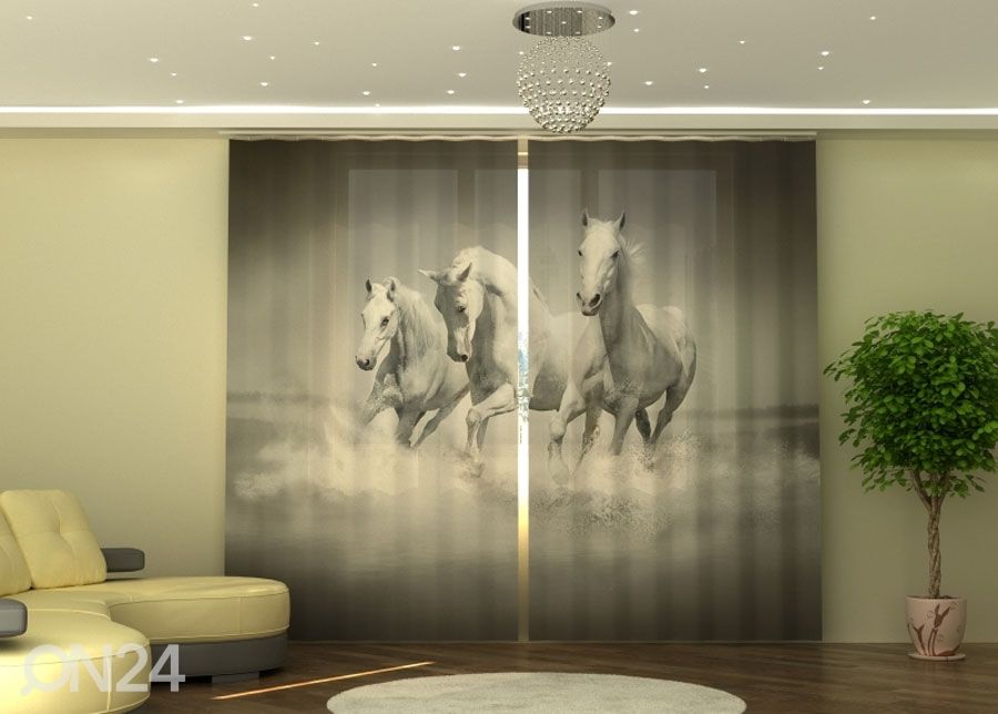 Puolipimentävä verho White Gracefulness 290x245 cm kuvasuurennos