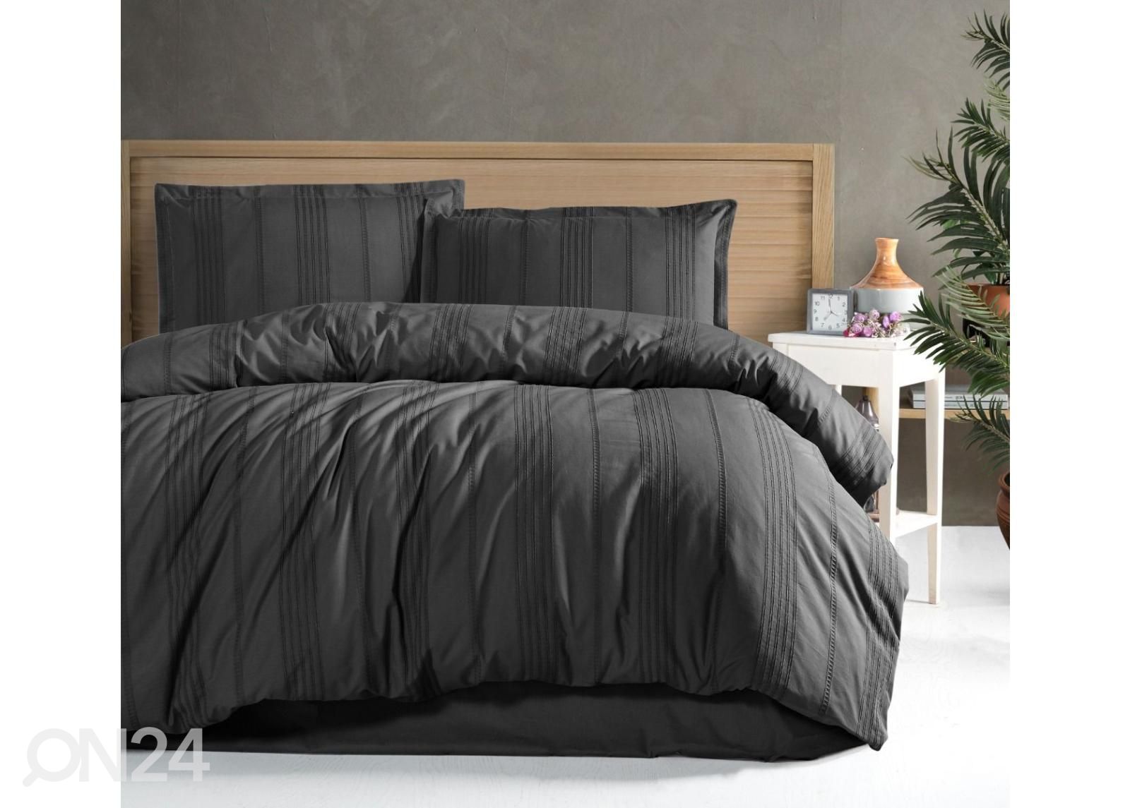 Pussilakanasetti Arakis Black 200x220 cm kuvasuurennos