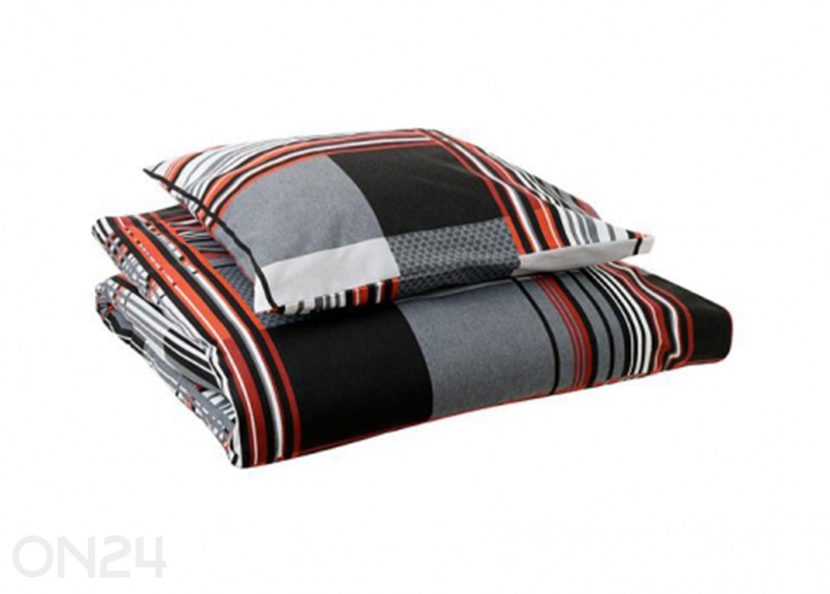 Pussilakanasetti Black-Red 10319, pussilakana 150x210 cm + tyynyliina 50x60 cm kuvasuurennos