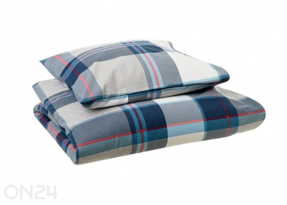 Pussilakanasetti Blue-Red 10077, pussilakana 150x210 cm + tyynyliina 50x60 cm kuvasuurennos