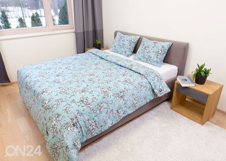Pussilakanasetti Flanell Eslita Mint 200x210 cm kuvasuurennos