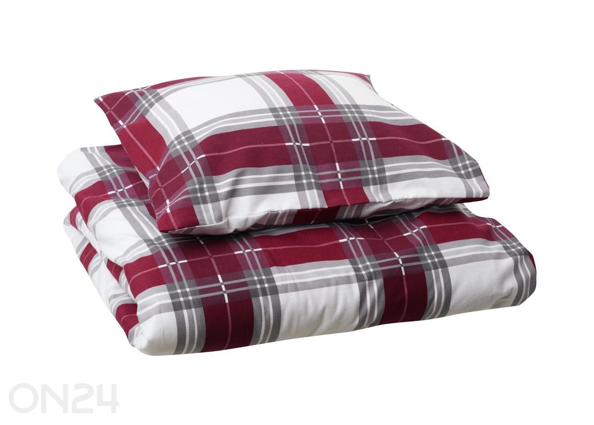 Pussilakanasetti Grey-Red 100247-T09, pussilakana 150x210 cm + tyynyliina 50x60 cm kuvasuurennos