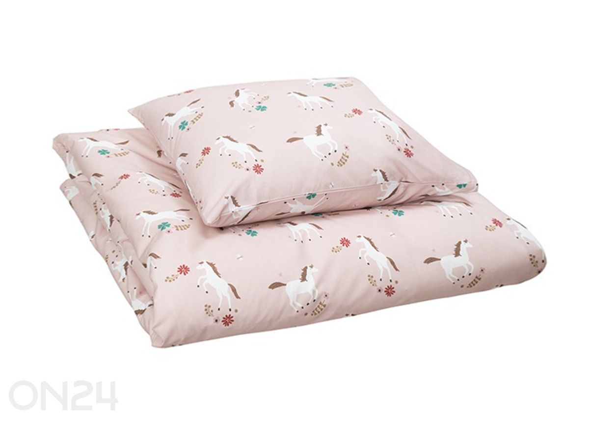 Pussilakanasetti Hevoset, pussilakana 102x210 cm + tyynyliina 40x60 cm kuvasuurennos