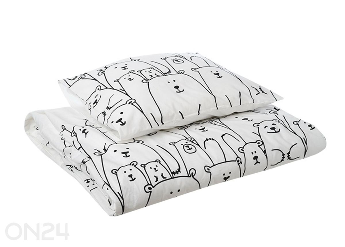 Pussilakanasetti Karhut, pussilakana 150x210 cm + tyynyliinaa 50x60 cm kuvasuurennos