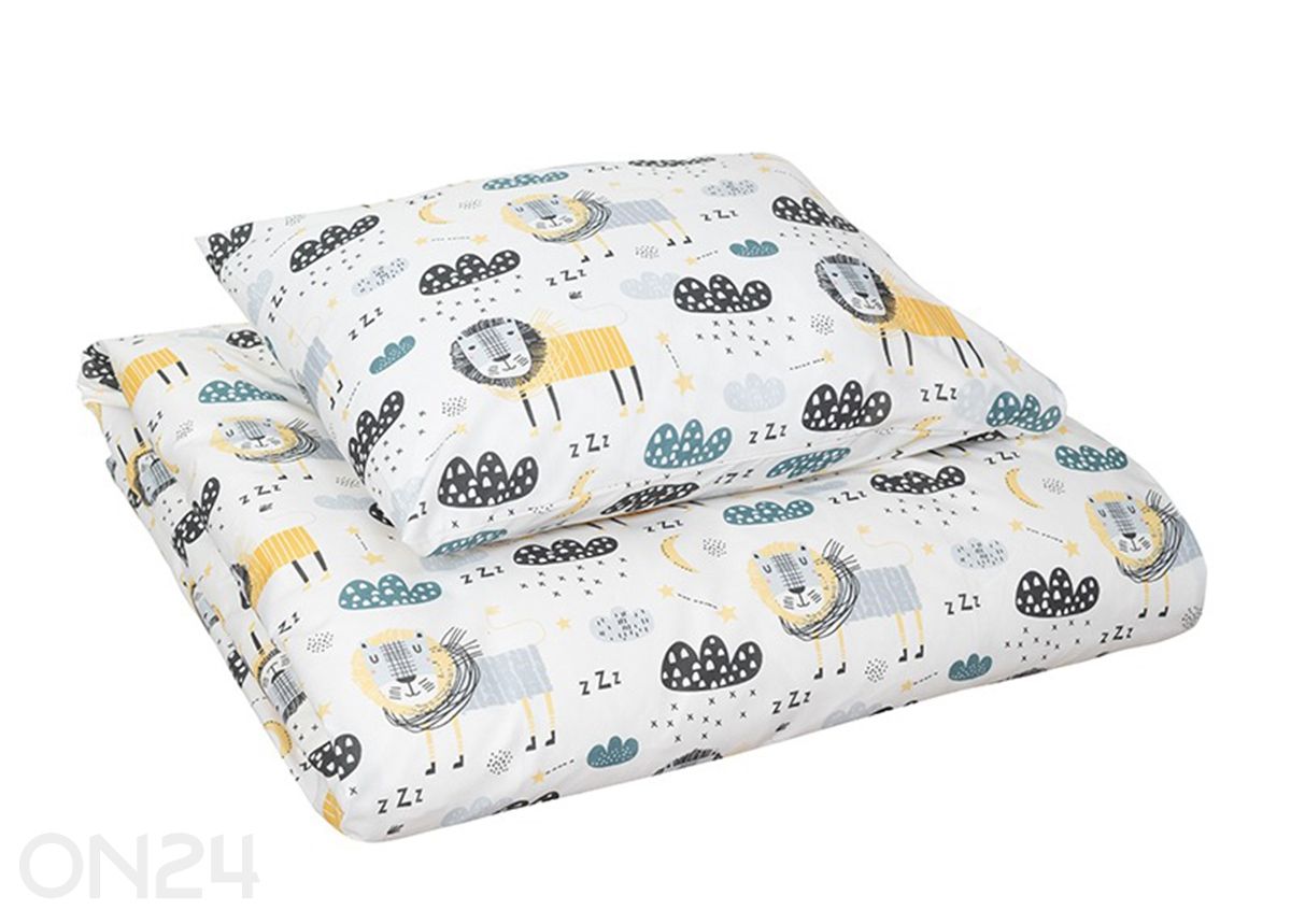 Pussilakanasetti Leijona 2173, pussilakana 150x210 cm + tyynyliinaa 50x60 cm kuvasuurennos