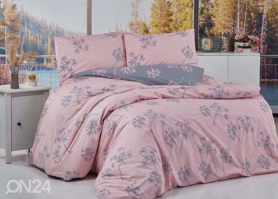Pussilakanasetti Pink Chamomille 160x220 cm kuvasuurennos