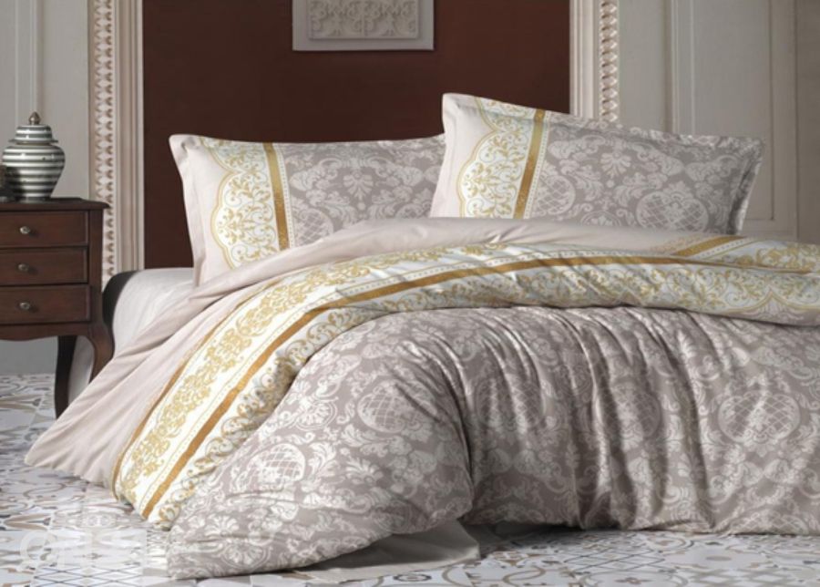 Pussilakanasetti Roco Beige V1 200x220 cm kuvasuurennos