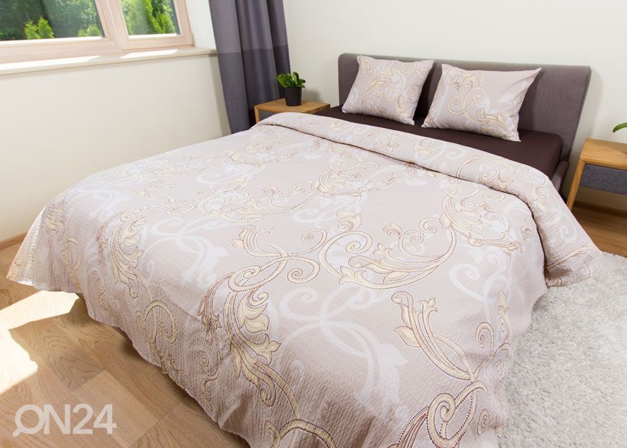 Pussilakanasetti ryppykankaasta Beige 240x210 cm kuvasuurennos