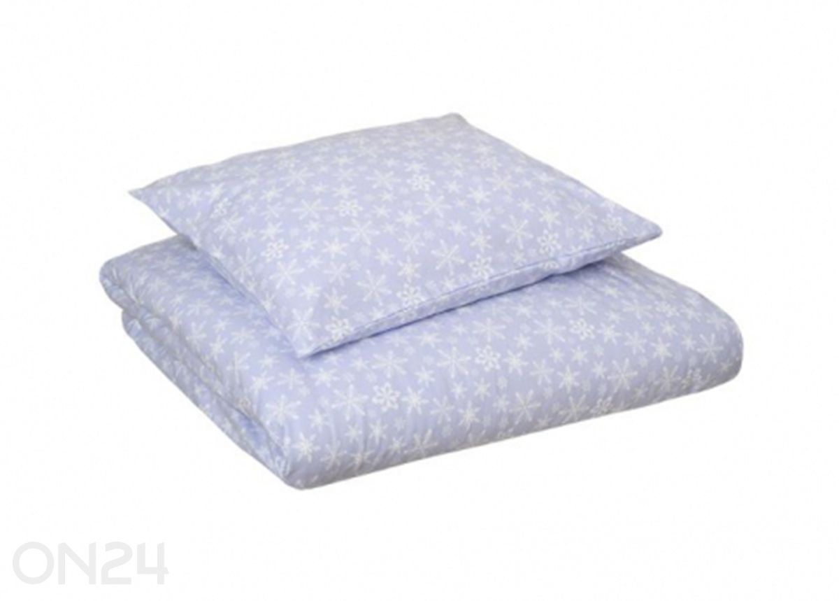 Pussilakanasetti Snowflake 1143-T07, pussilakana 150x210 cm + tyynyliina 50x60 cm kuvasuurennos