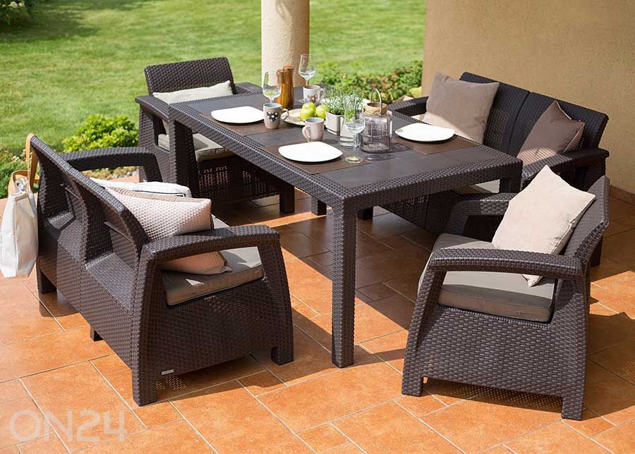 Puutarhakalusteet Keter Corfu Fiesta, ruskea kuvasuurennos