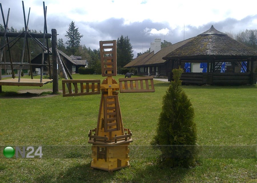 Puutarhan koristetuulimylly 120 cm kuvasuurennos