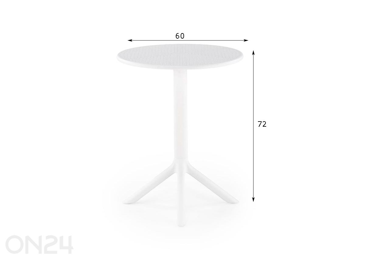 Puutarhapöytä Calvo kuvasuurennos mitat