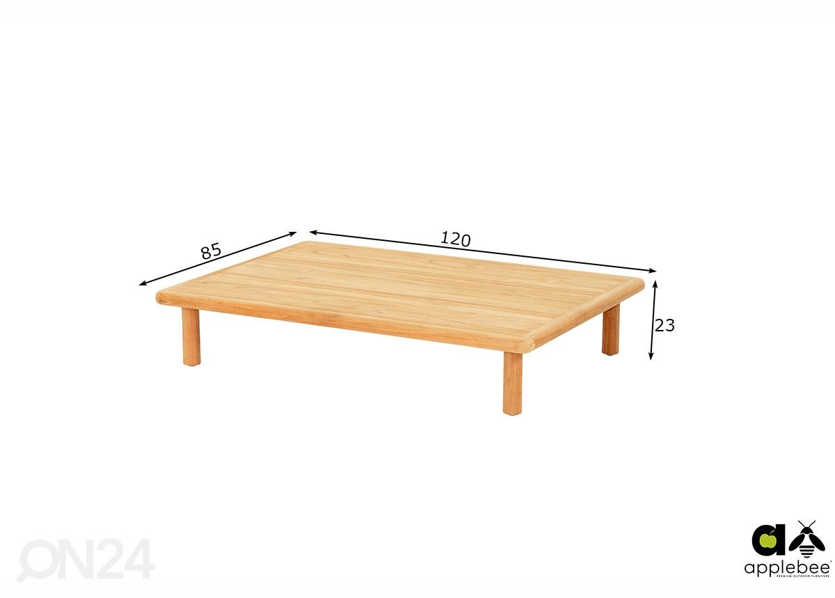 Puutarhapöytä Sling 100x85 cm kuvasuurennos mitat