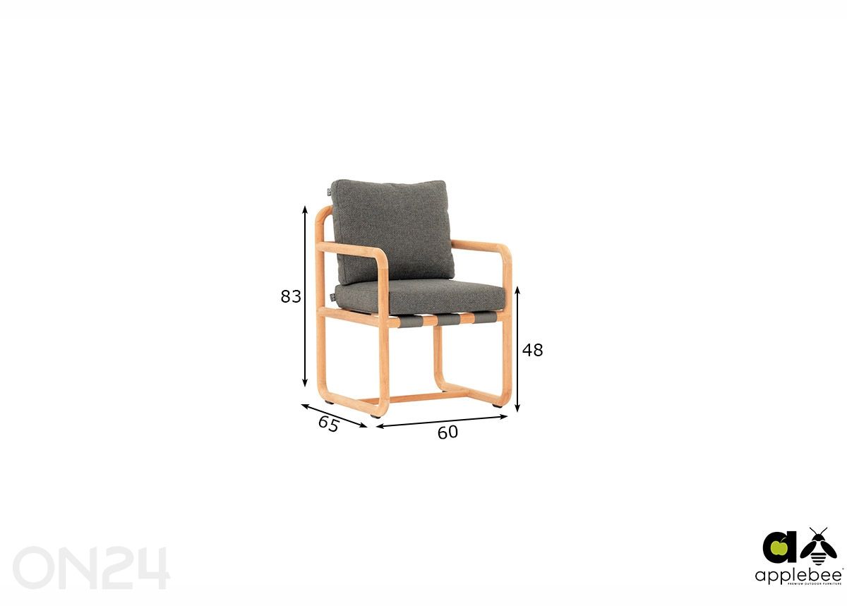 Puutarhatuoli Dolce kuvasuurennos mitat