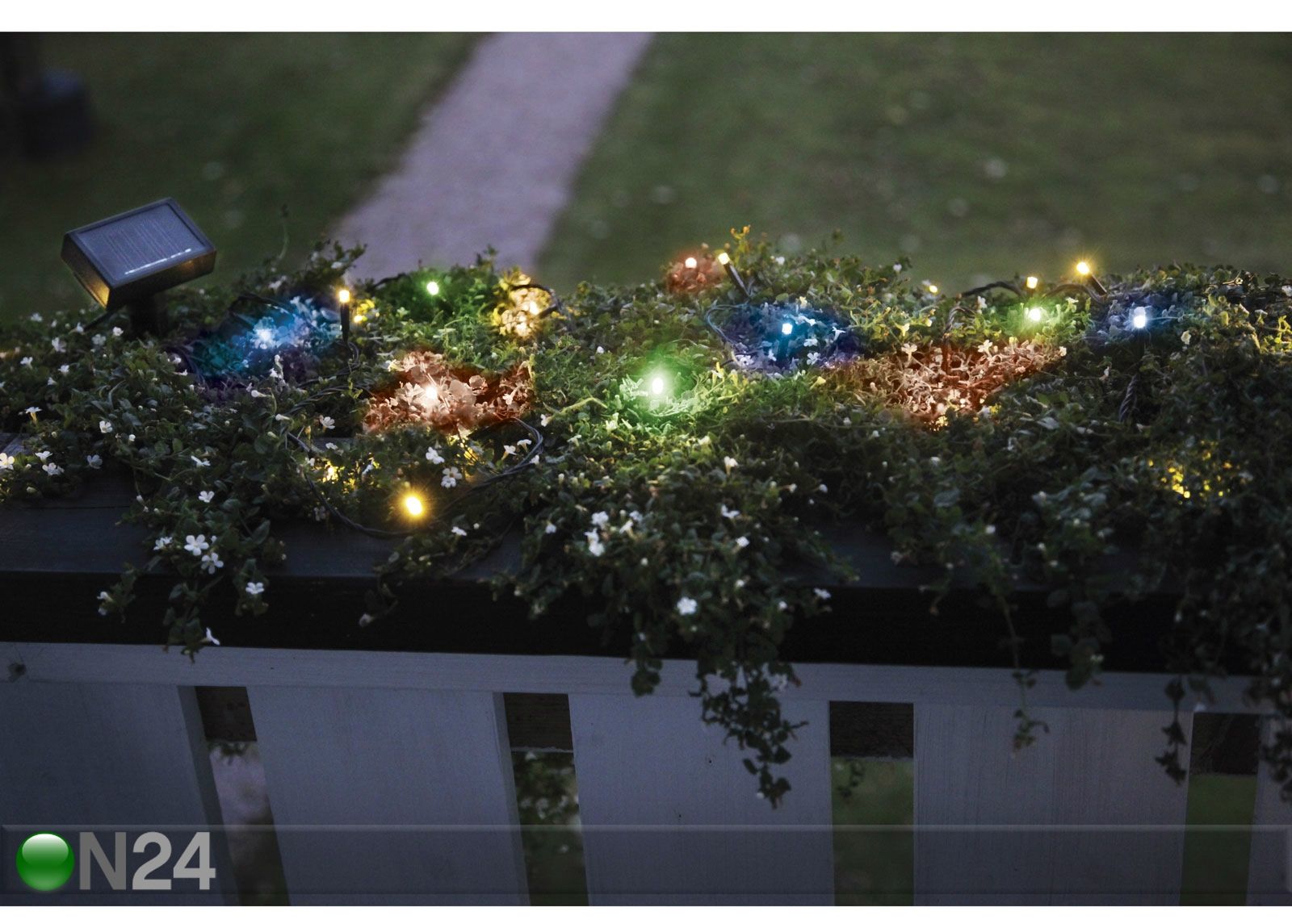 Puutarhavalaisin aurinkopaneelilla 40 LED kuvasuurennos