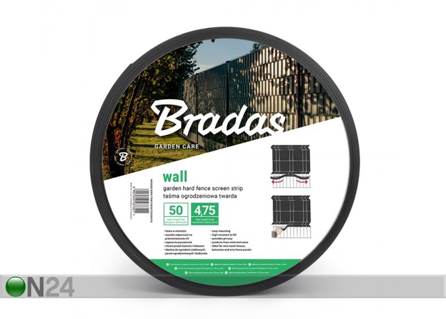 Puutarhaverkko Bradas Wall 1200 g/m², 50 m kuvasuurennos