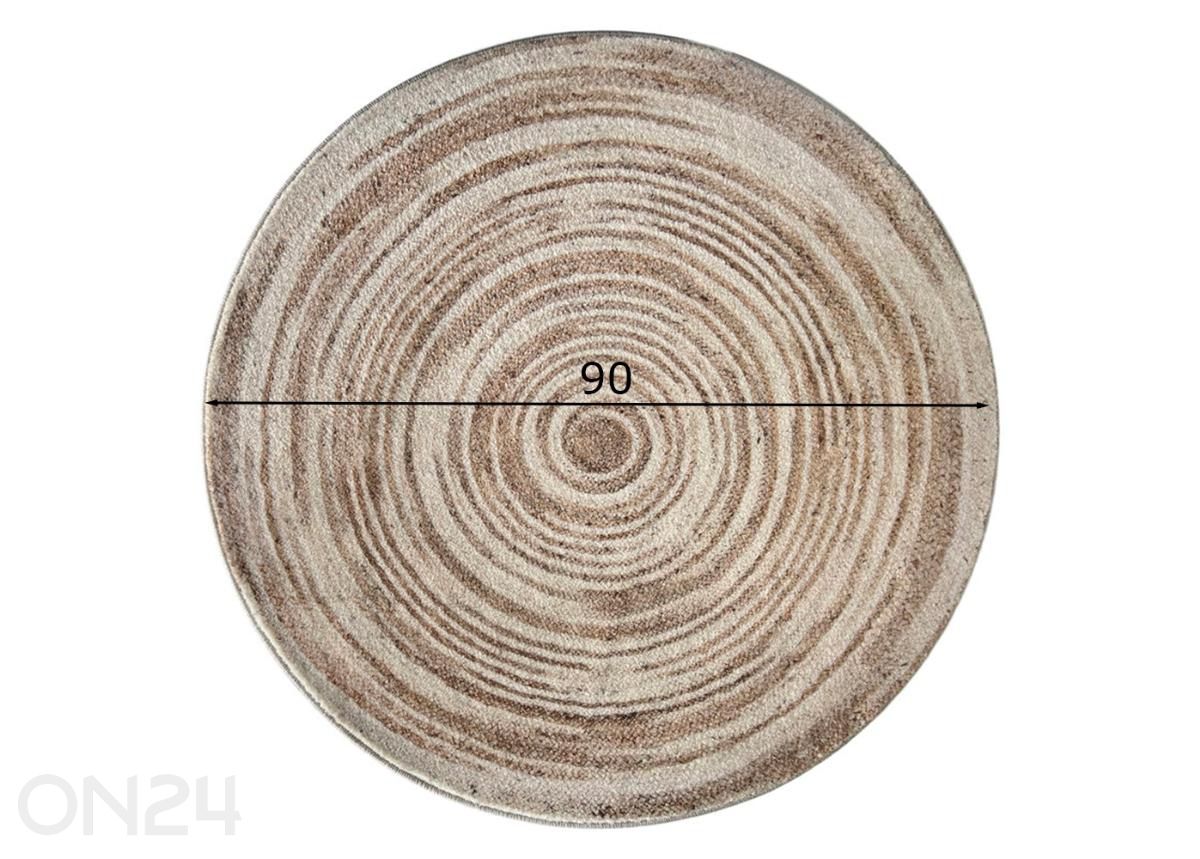 Pyöreä matto Brady Ø 90 cm kuvasuurennos mitat