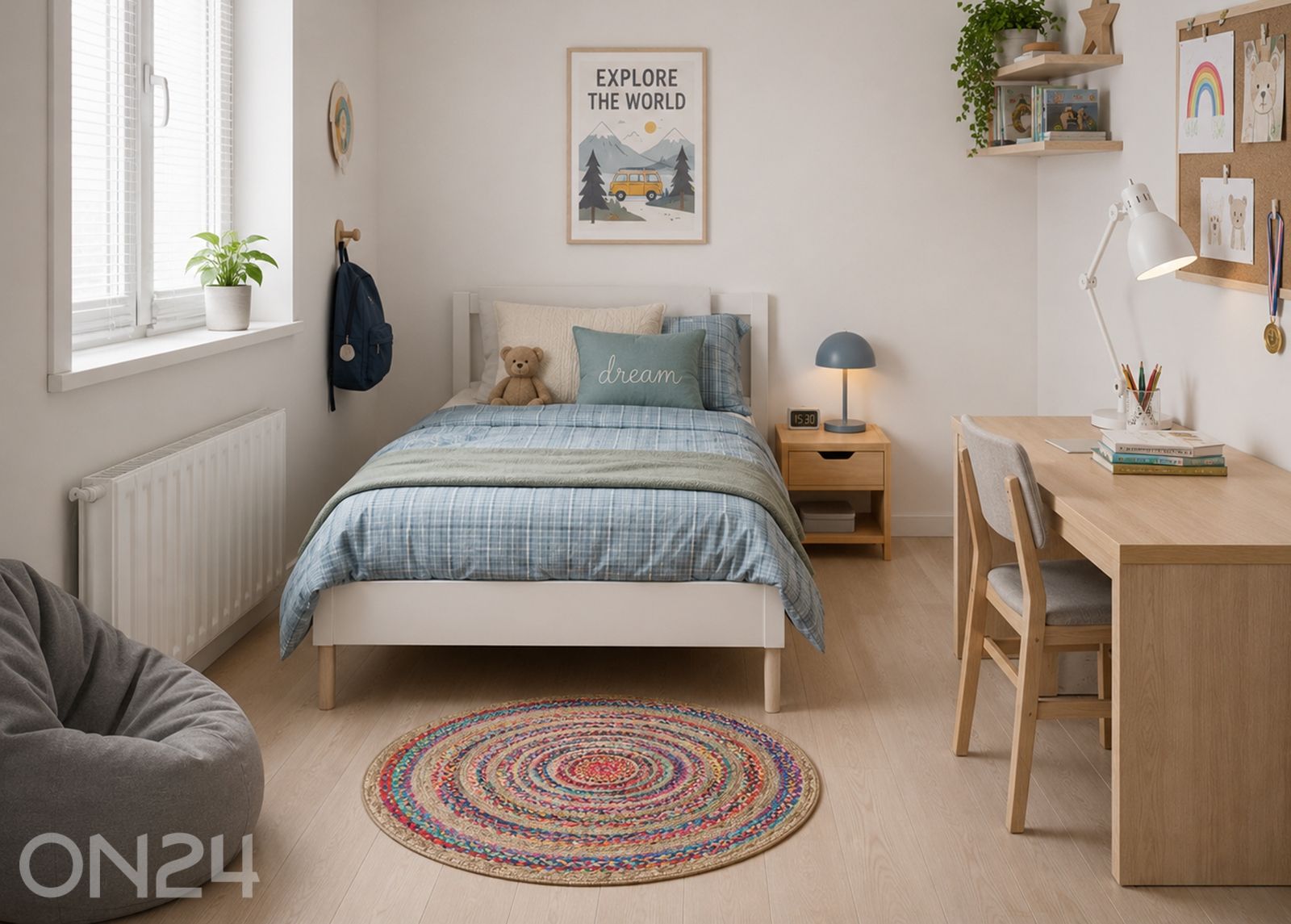 Pyöreä matto Brady Ø 90 cm kuvasuurennos