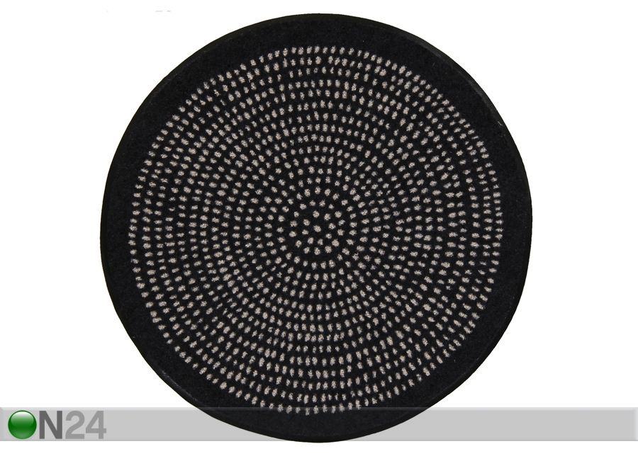Pyöreä matto Nestor black Ø 65 cm kuvasuurennos