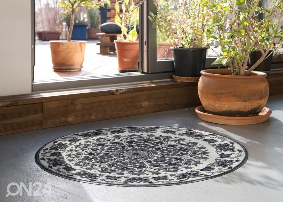 Pyöreä matto Zimra grey Ø 115 cm kuvasuurennos