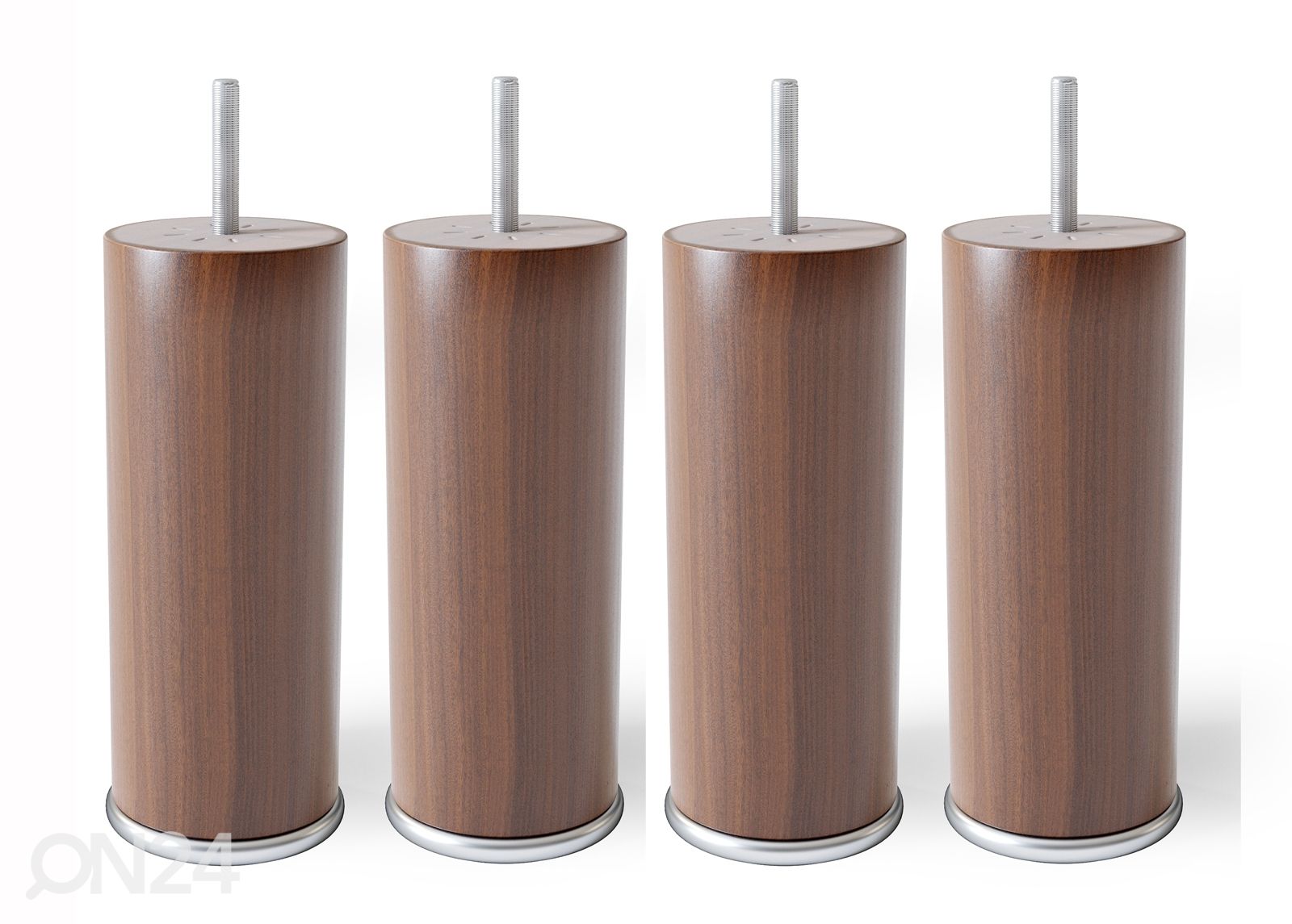 Pyöreät puujalat metallireunalla 15 cm kuvasuurennos