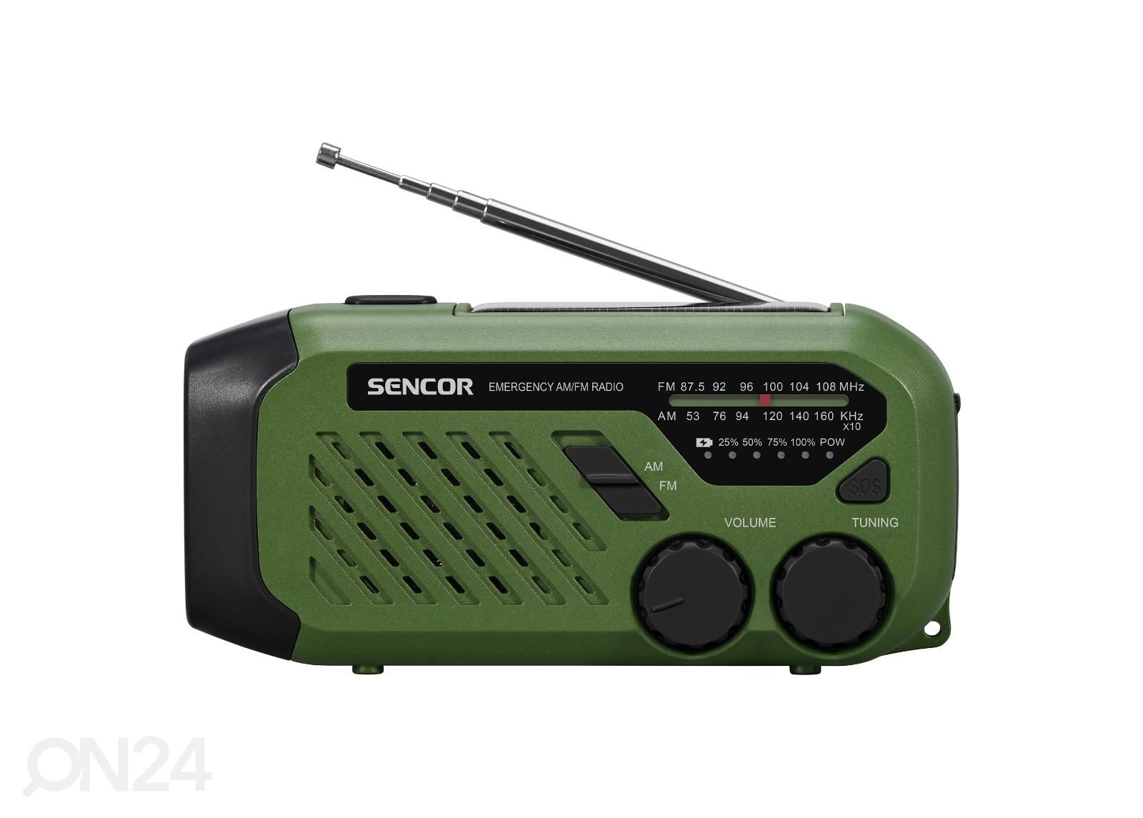 Radio aurinkokennolla ja dynamolla Sencor SRD1000SCLGR kuvasuurennos