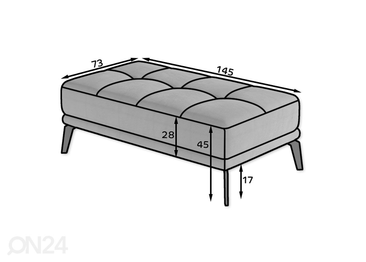 Rahi 72x145 cm kuvasuurennos mitat