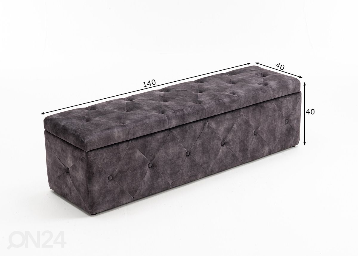 Rahi säilytystilalla Extravagancia 40x140 cm kuvasuurennos mitat
