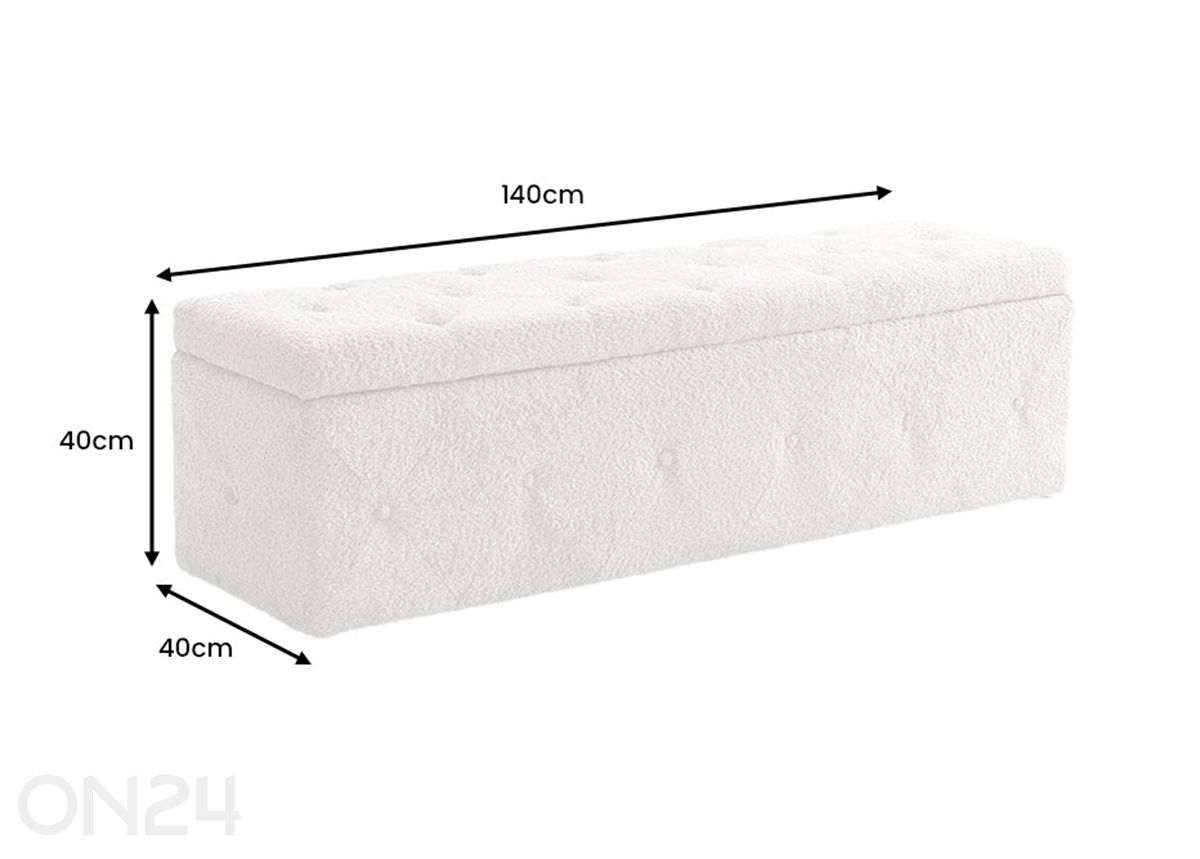 Rahi säilytystilalla Extravagancia 40x140 cm kuvasuurennos mitat