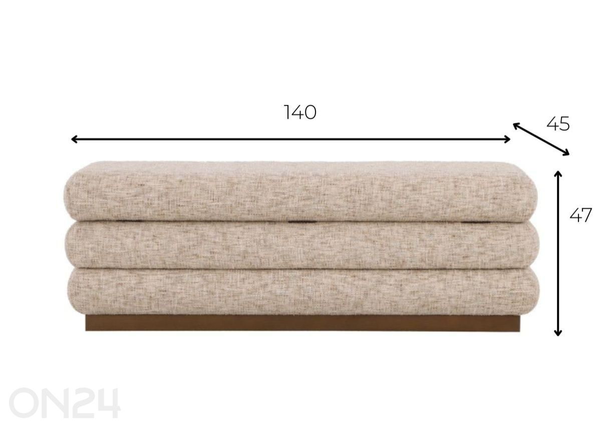 Rahi säilytystilallaBen 140x45 cm kuvasuurennos mitat
