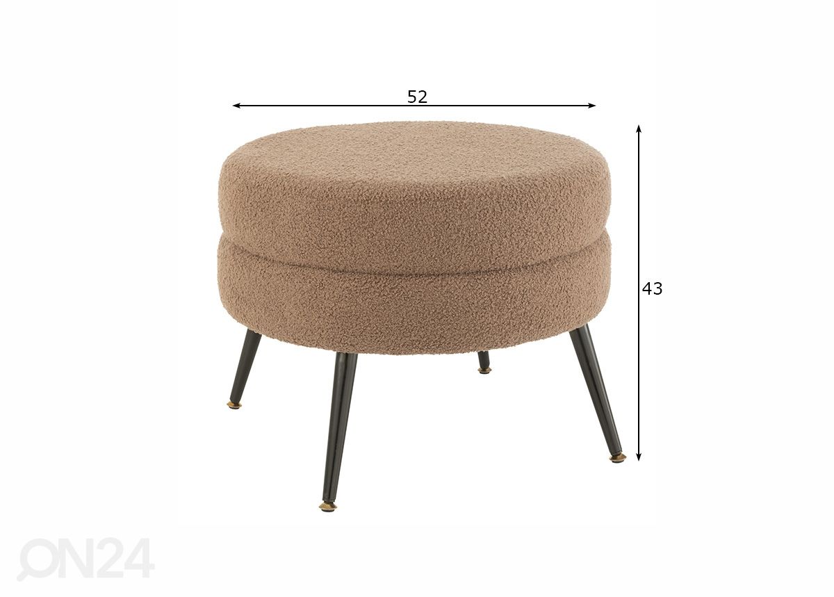 Rahi Teddy Ø 52 cm kuvasuurennos mitat