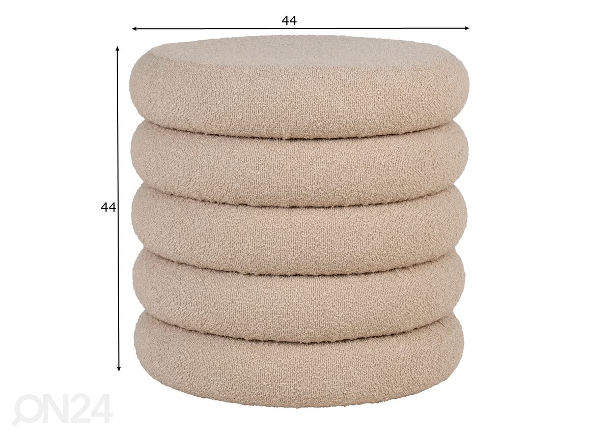 Rahit säilytystilalla Queens Ø44 cm kuvasuurennos mitat
